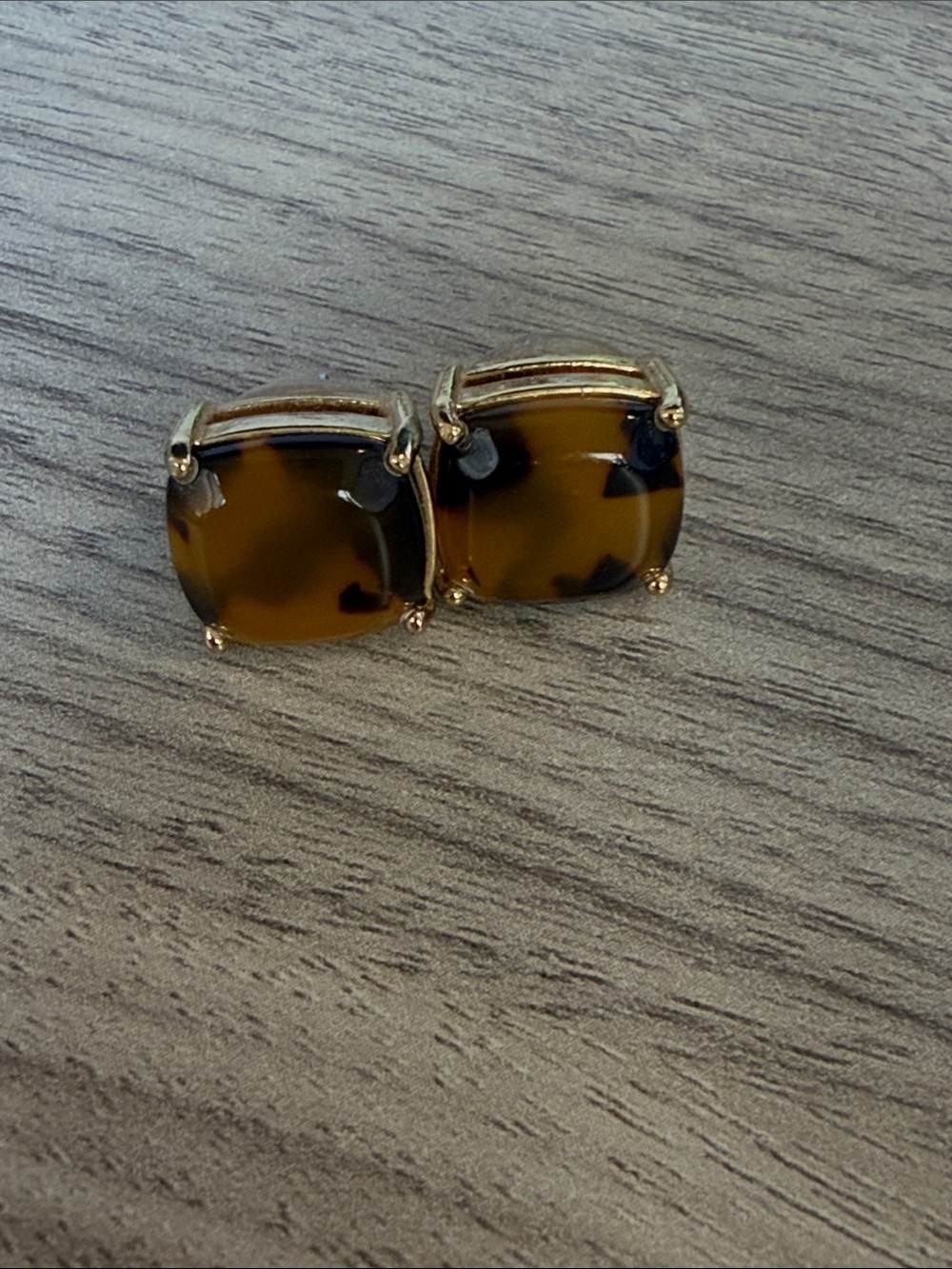 kate spade Tortoiseshell Gold-Tone Square Stud Earrings